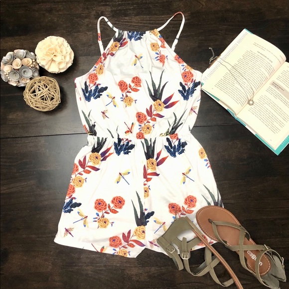 SHEIN Pants - SHEIN Floral Print Cami Romper